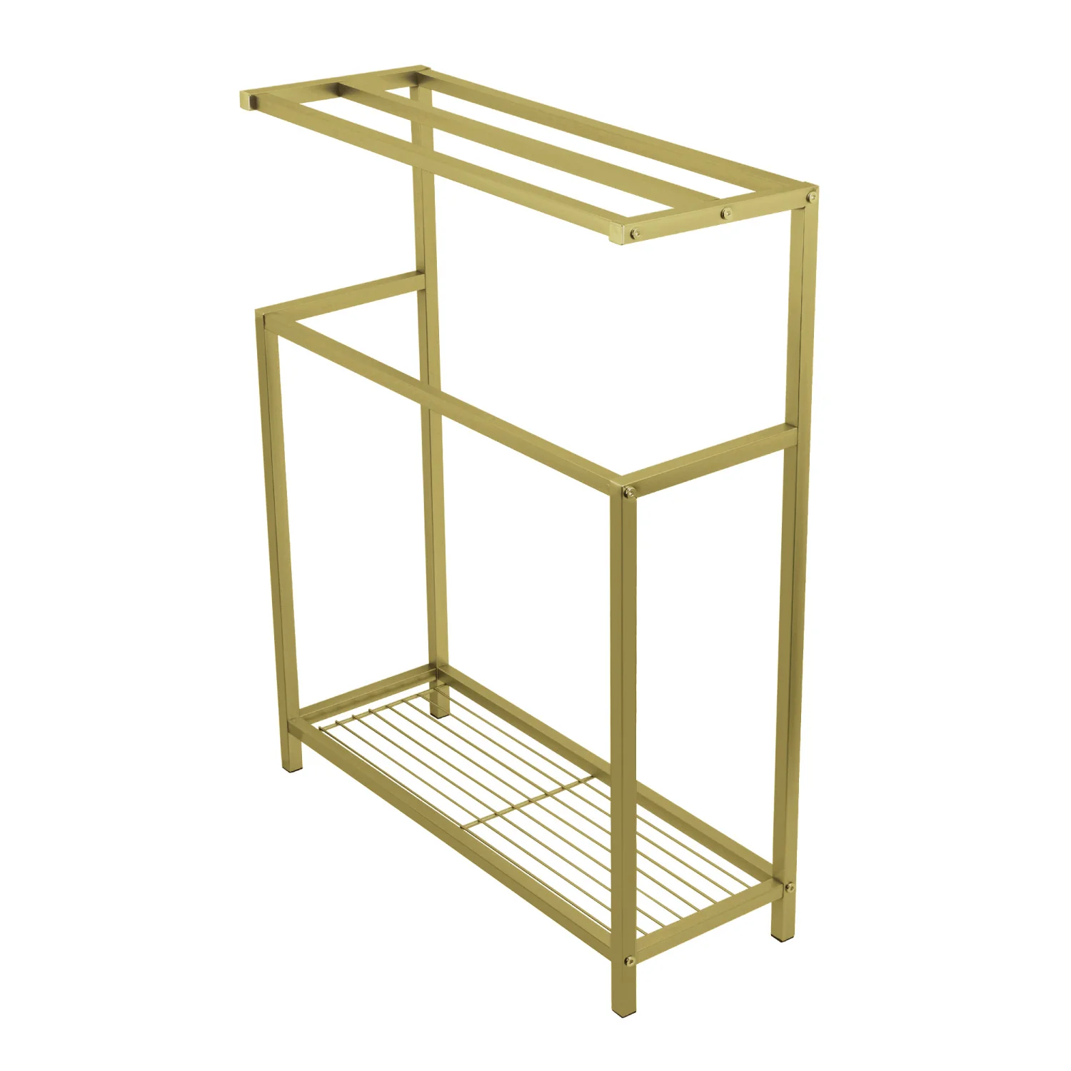 Kingston Sona SCC8367 - Edenscape 31-Inch Freestanding Pedestal 4-Tier Towel Rack, Brushed Brass