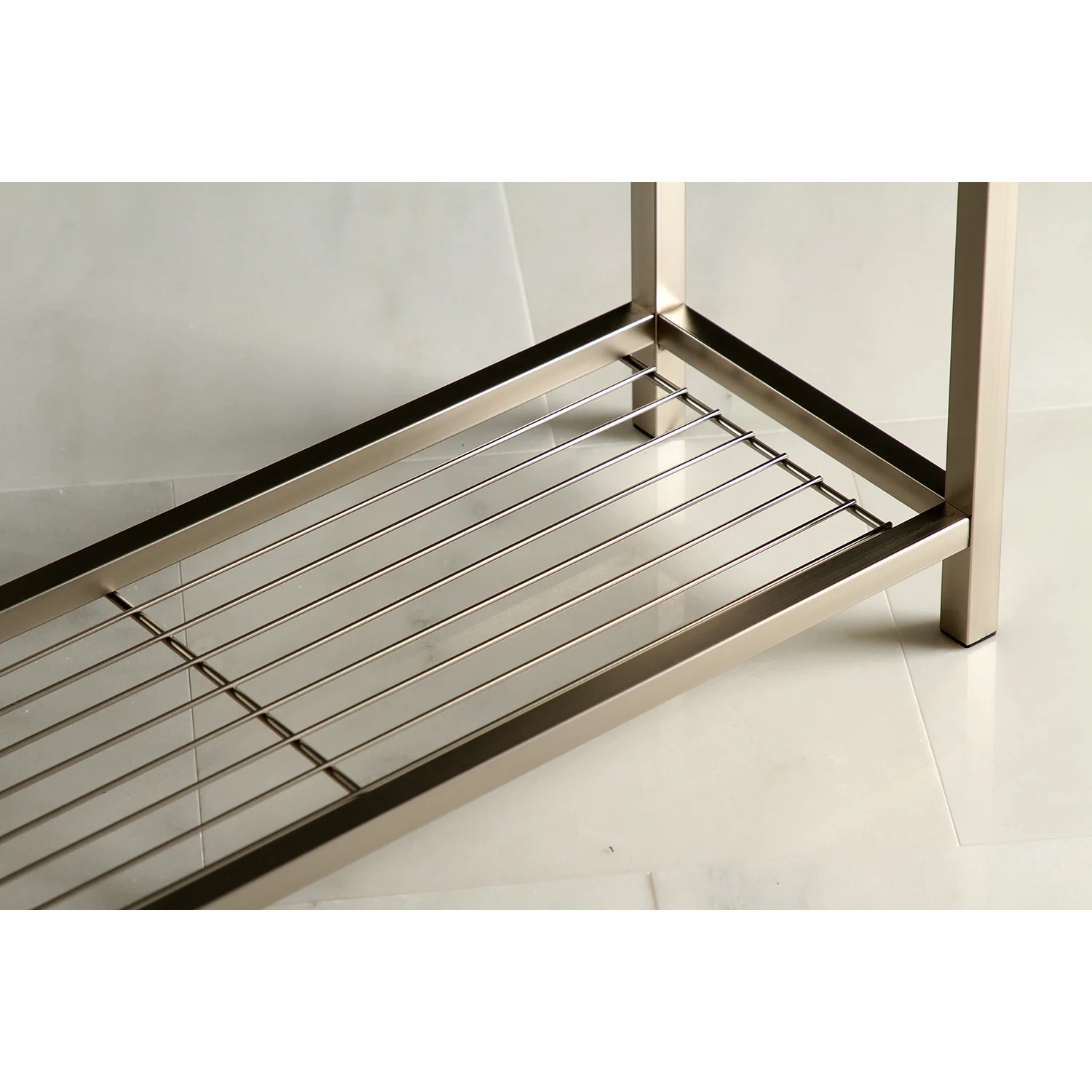 Kingston Sona SCC8368 - Edenscape 31-Inch Freestanding Pedestal 4-Tier Towel Rack, Brushed Nickel - Image 5