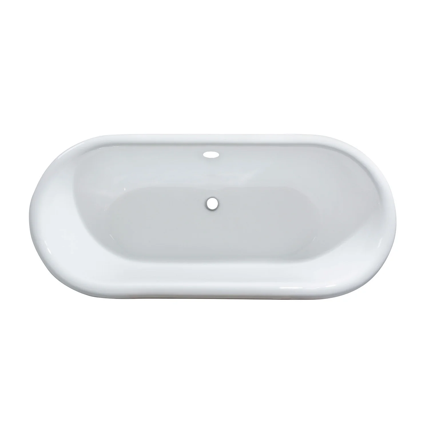 Kingston Heirloom VBTND663013NB1 - Aqua Eden 66-Inch Cast Iron Oval Double Ended Clawfoot Tub (No Faucet Drillings), Black/White/Polished Chrome - Image 11