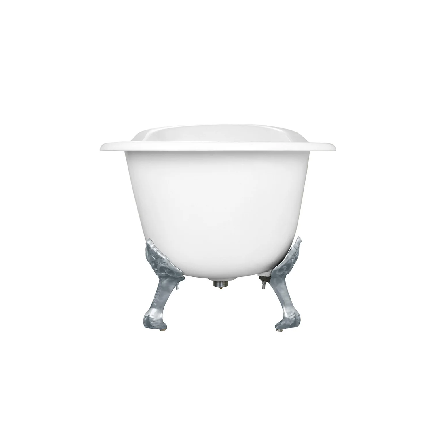 Kingston Heirloom VCT7D673122ZB1 - Aqua Eden 67-Inch Cast Iron Oval Single Slipper Clawfoot Tub (7-Inch Faucet Drillings), White/Polished Chrome - Image 3