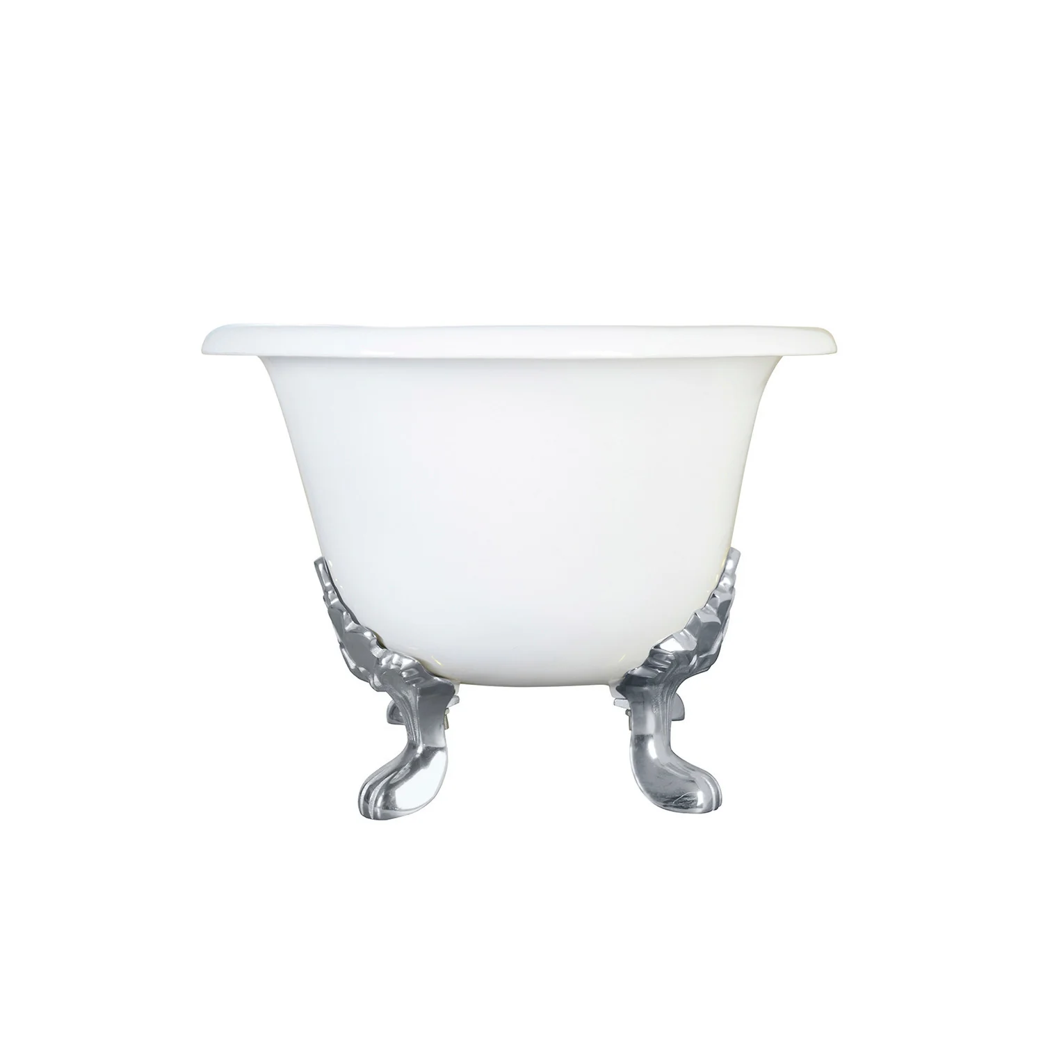 Kingston Heirloom VCTND603119NC1 - Aqua Eden 60-Inch Cast Iron Oval Double Ended Clawfoot Tub (No Faucet Drillings), White/Polished Chrome - Image 3