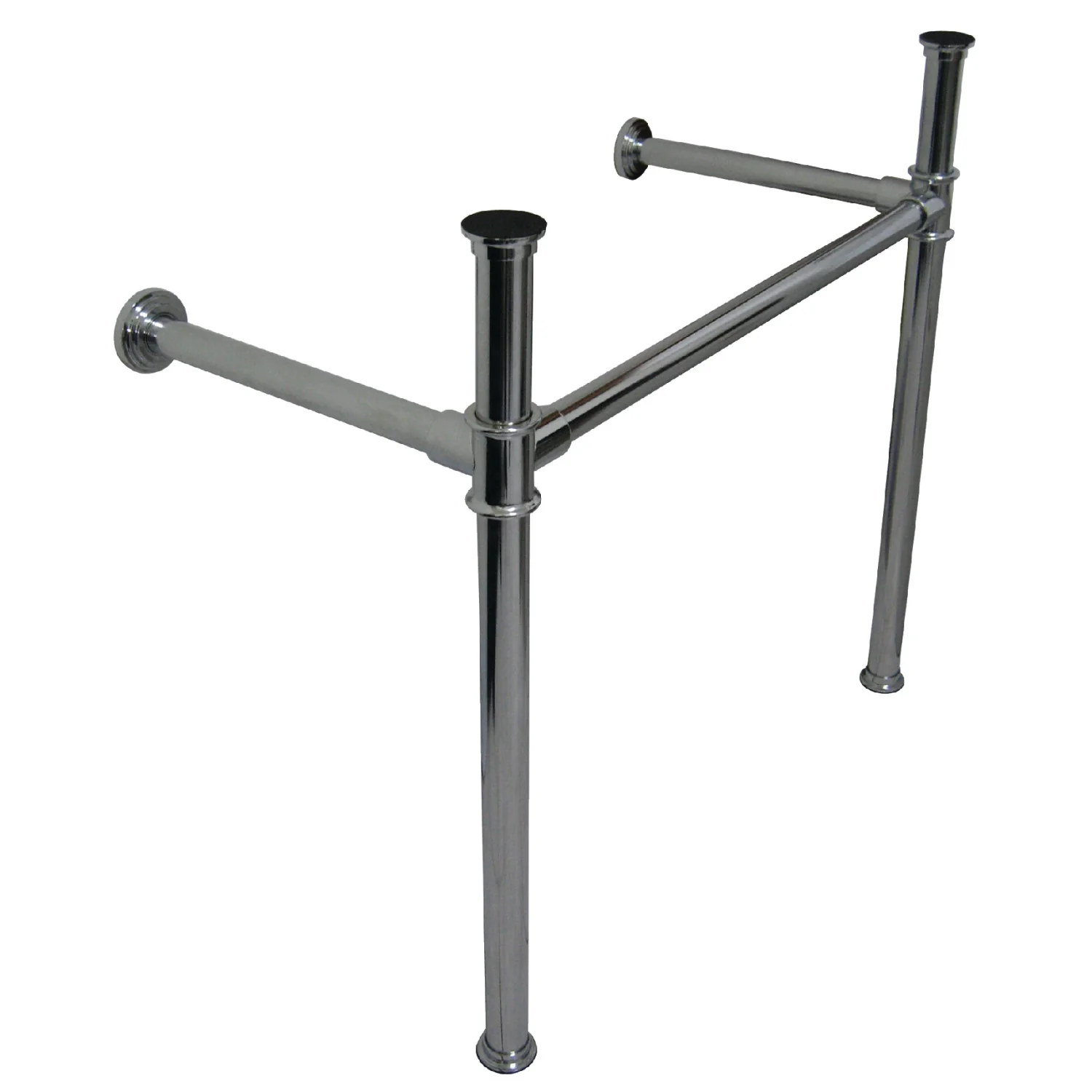 Kingston Tulare VPB13681 - Fauceture Stainless Steel Console Sink Legs, Polished Chrome - Image 3