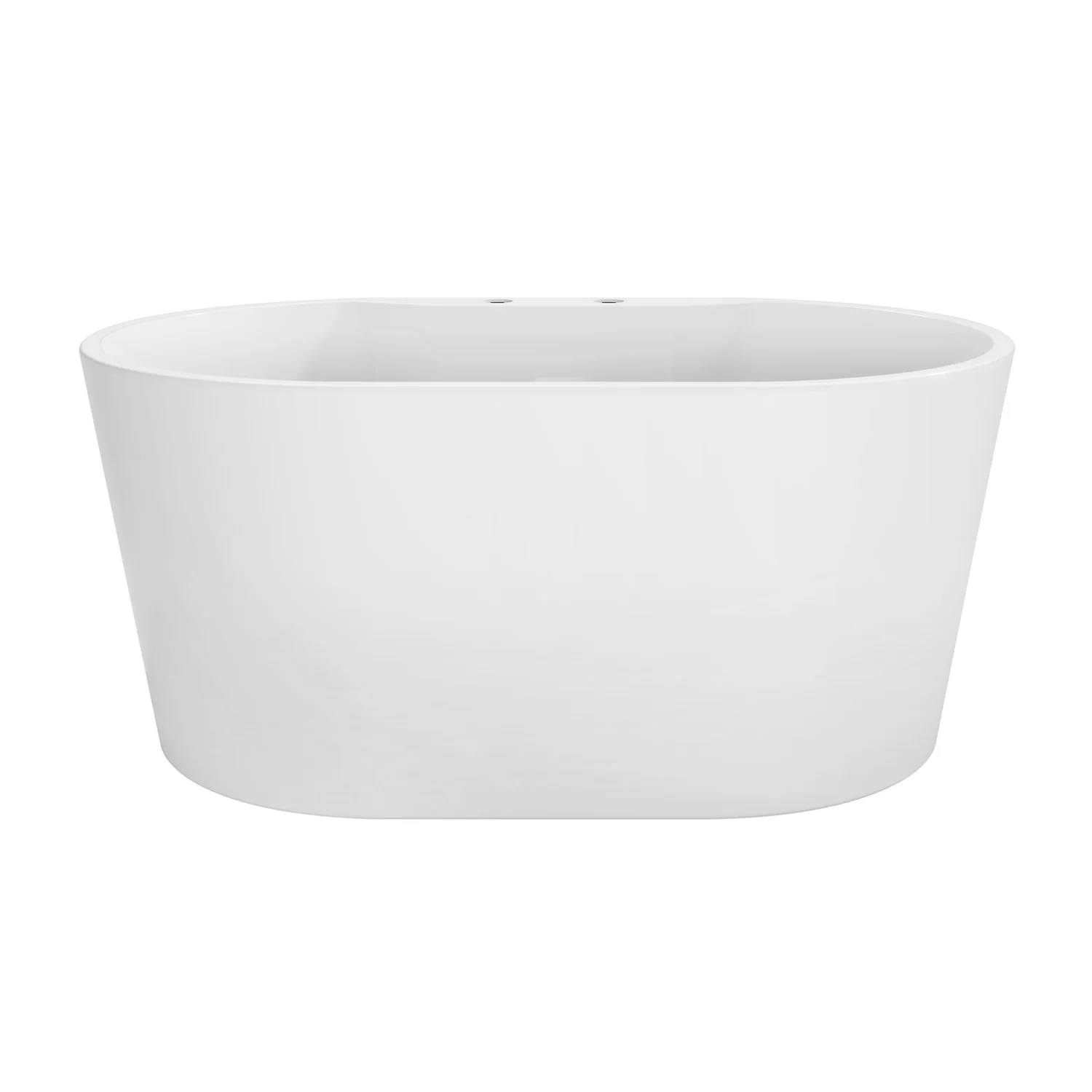 Kingston Sona VT7DE513423 - Aqua Eden 51-Inch Acrylic Oval Double Ended Freestanding Tub with Drain, Glossy White - Image 7