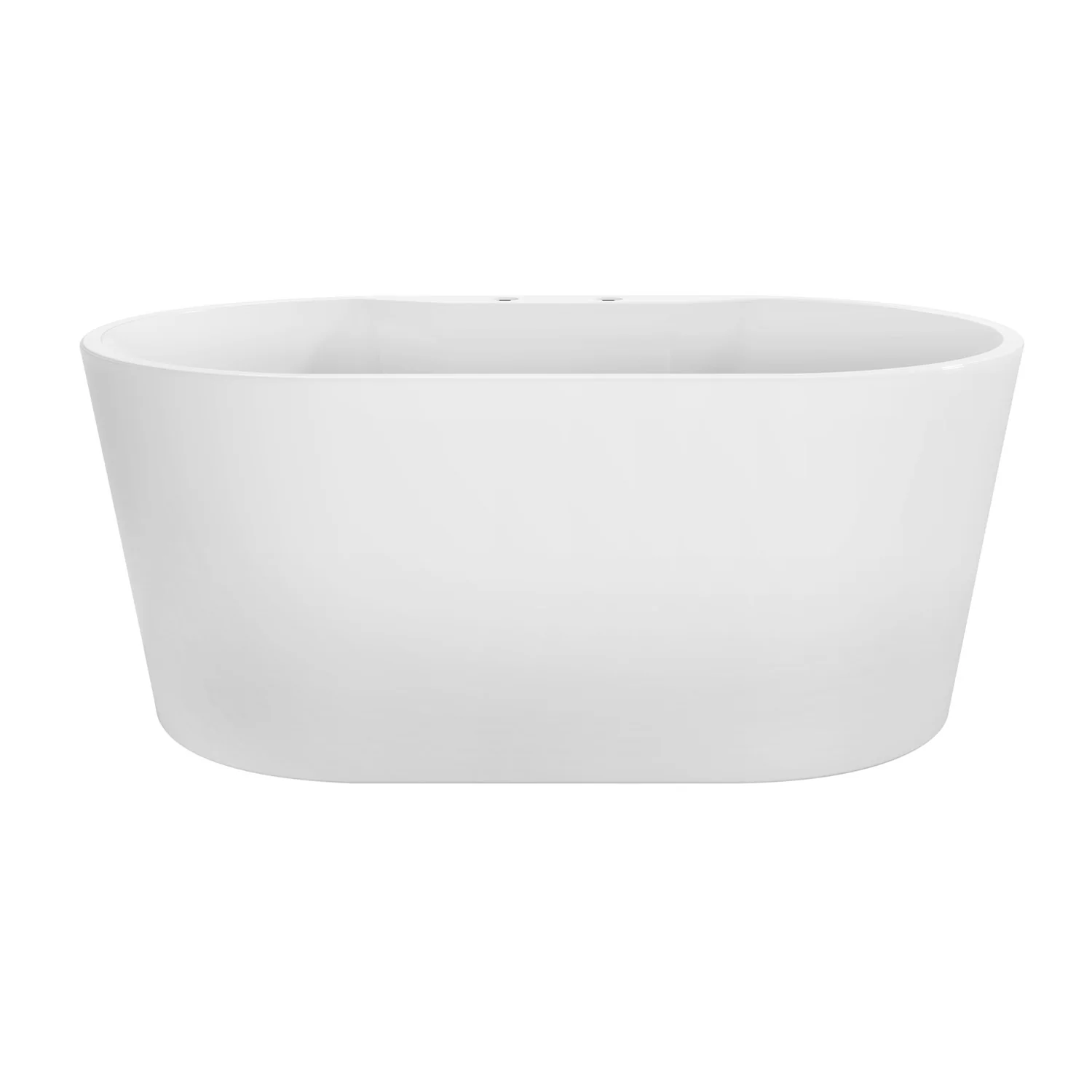 Kingston Sona VT7DE553423 - Aqua Eden 55-Inch Acrylic Oval Double Ended Freestanding Tub with Drain, Glossy White - Image 7