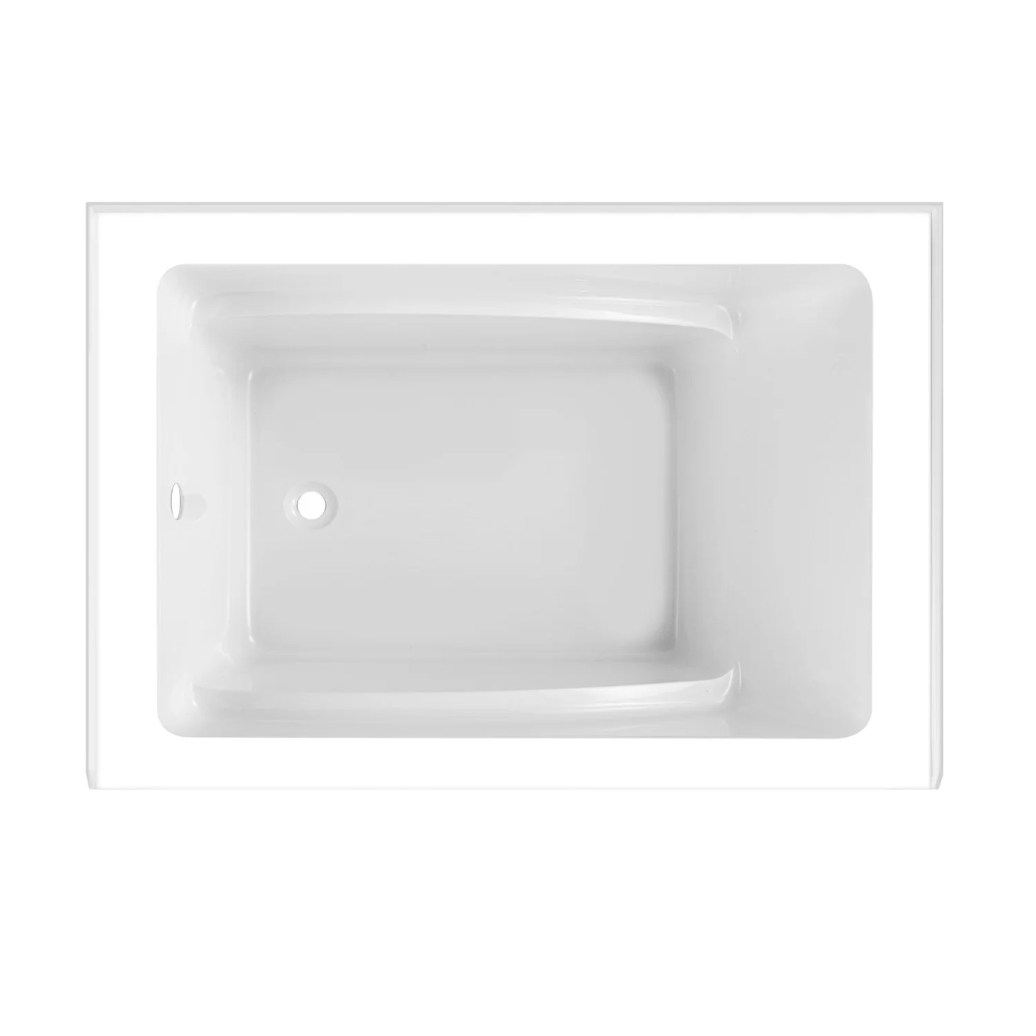 Kingston Tulare VTAM4836L22T - Aqua Eden 48-Inch Acrylic Rectangular 3-Wall Alcove Tub, Left Hand Drain, Glossy White - Image 6