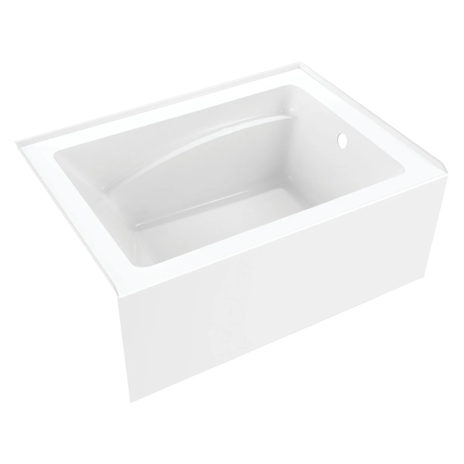 Kingston Tulare VTAM4836R22T - Aqua Eden 48-Inch Acrylic Rectangular 3-Wall Alcove Tub, Right Hand Drain, Glossy White