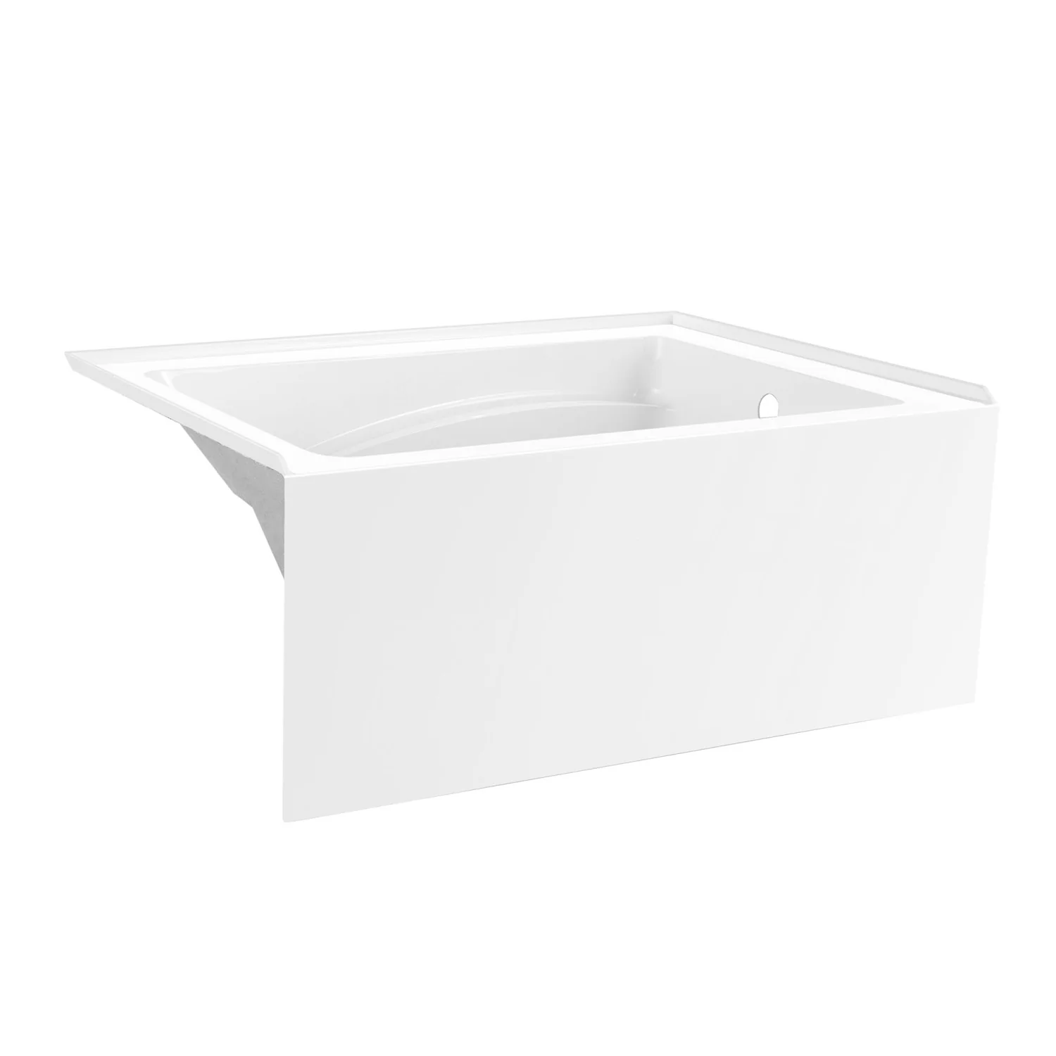 Kingston Tulare VTAM4836R22T - Aqua Eden 48-Inch Acrylic Rectangular 3-Wall Alcove Tub, Right Hand Drain, Glossy White - Image 4