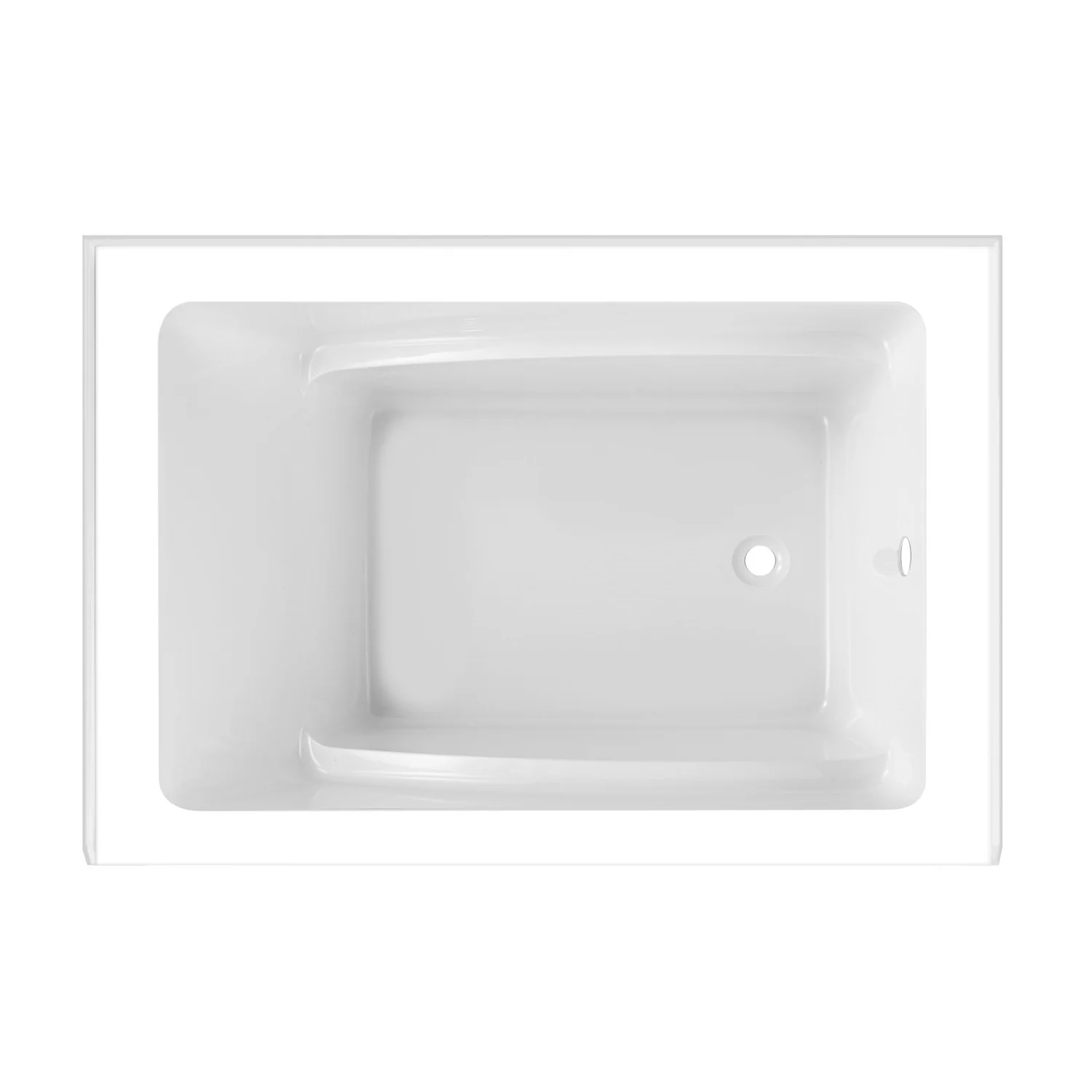 Kingston Tulare VTAM4836R22T - Aqua Eden 48-Inch Acrylic Rectangular 3-Wall Alcove Tub, Right Hand Drain, Glossy White - Image 6