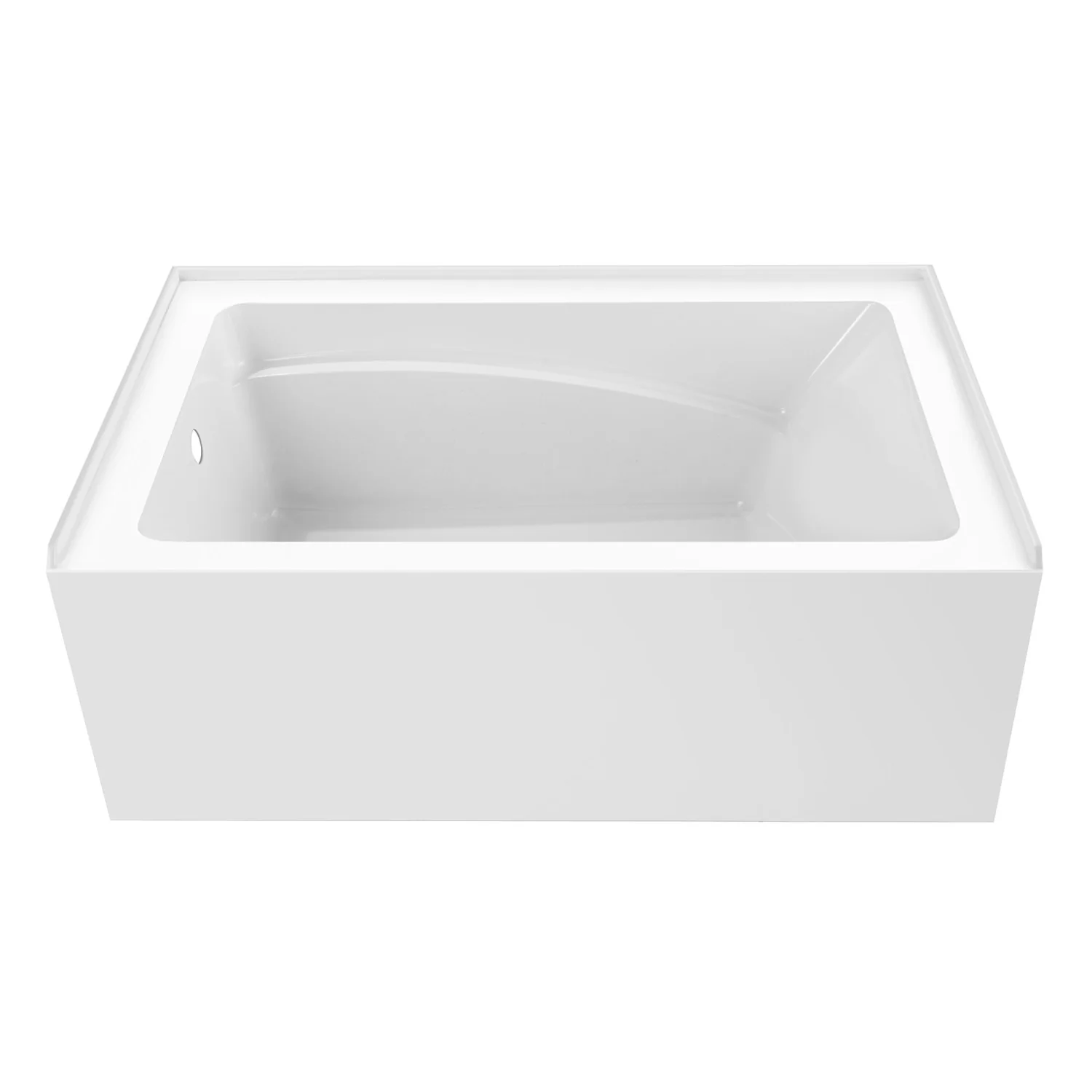 Kingston Tulare VTAM5436L22T - Aqua Eden 54-Inch Acrylic Rectangular 3-Wall Alcove Tub, Left Hand Drain, Glossy White - Image 5