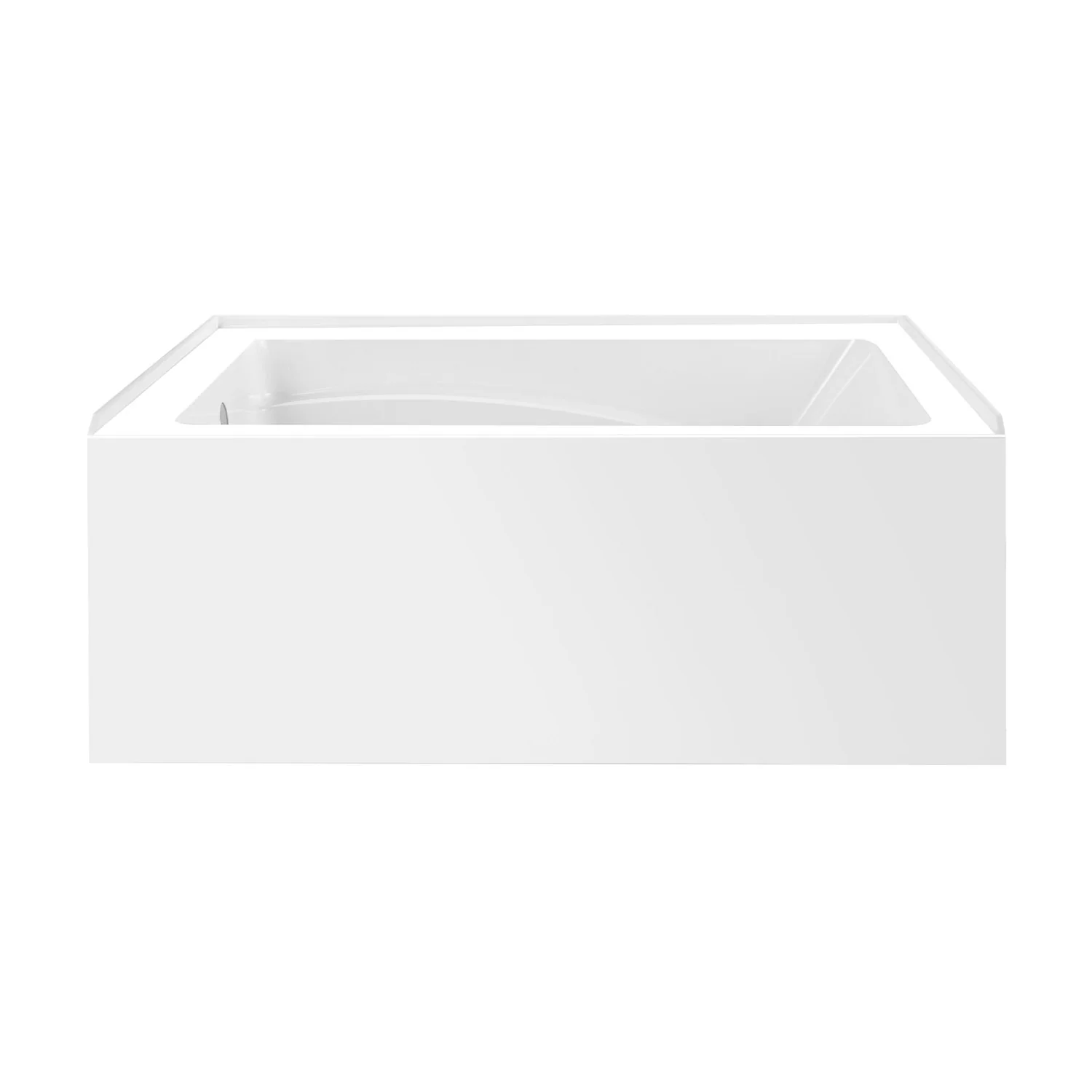 Kingston Tulare VTAM5436L22T - Aqua Eden 54-Inch Acrylic Rectangular 3-Wall Alcove Tub, Left Hand Drain, Glossy White - Image 6