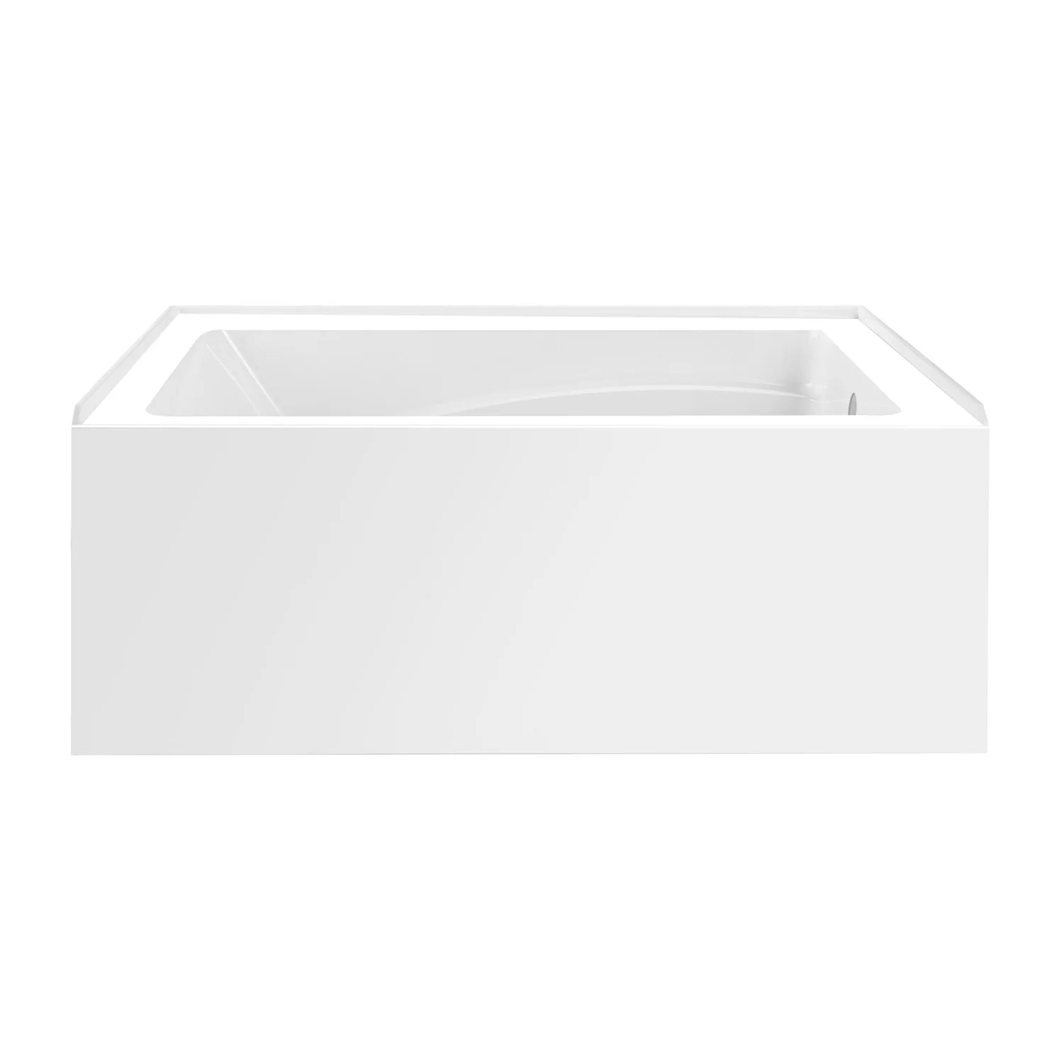 Kingston Tulare VTAM5436R22T - Aqua Eden 54-Inch Acrylic Rectangular 3-Wall Alcove Tub, Right Hand Drain, Glossy White - Image 3