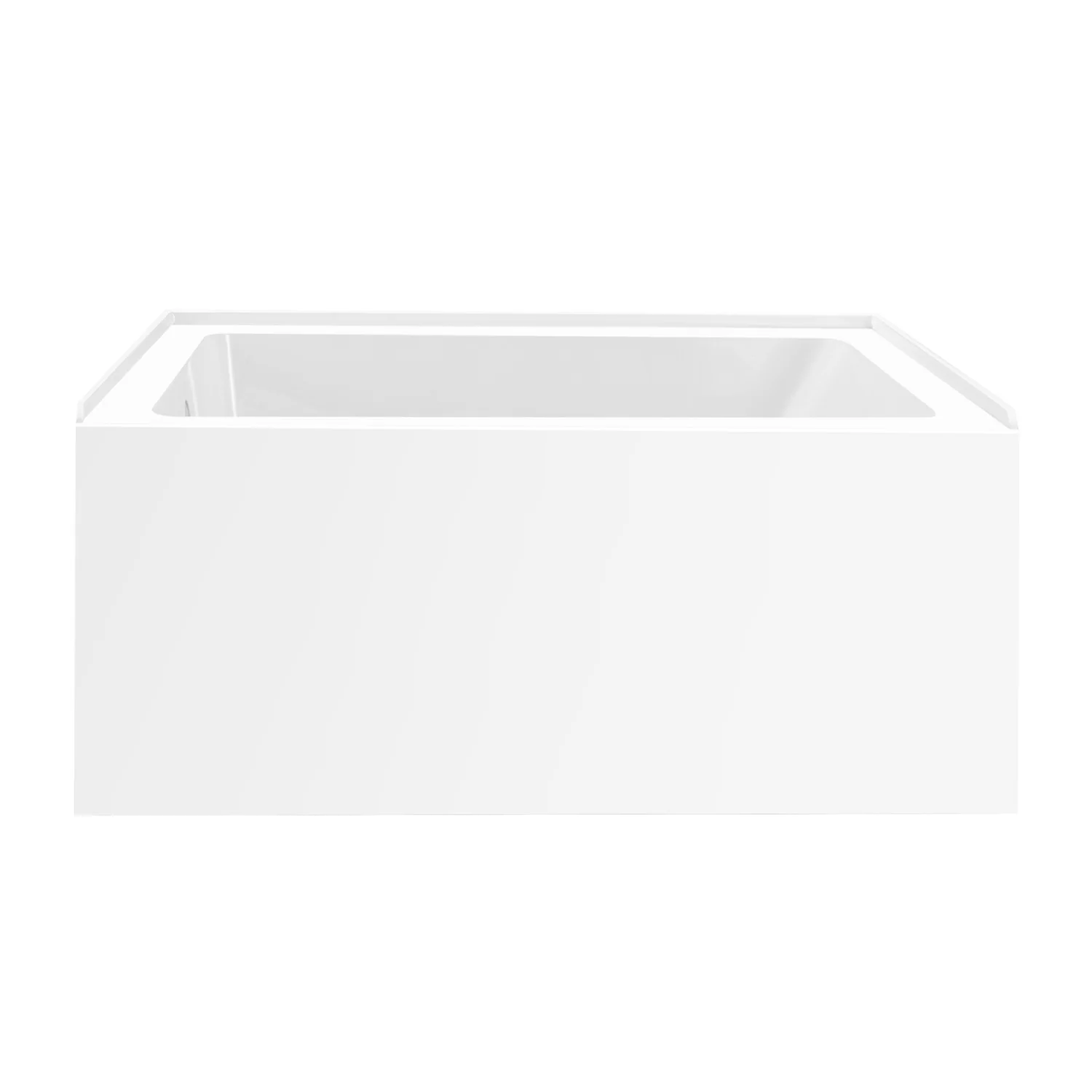 Kingston Tulare VTAP4836L22 - Aqua Eden 48-Inch Acrylic Rectangular 3-Wall Alcove Tub, Left Hand Drain, Glossy White - Image 3