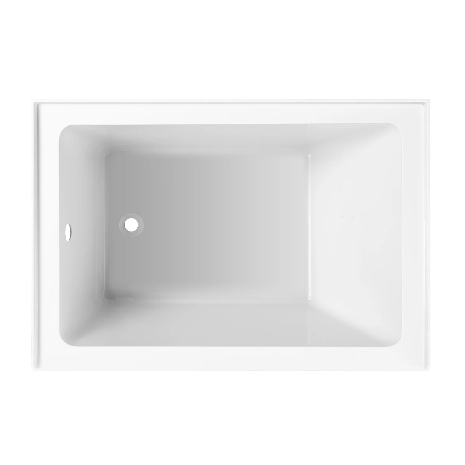 Kingston Tulare VTAP4836L22 - Aqua Eden 48-Inch Acrylic Rectangular 3-Wall Alcove Tub, Left Hand Drain, Glossy White - Image 5