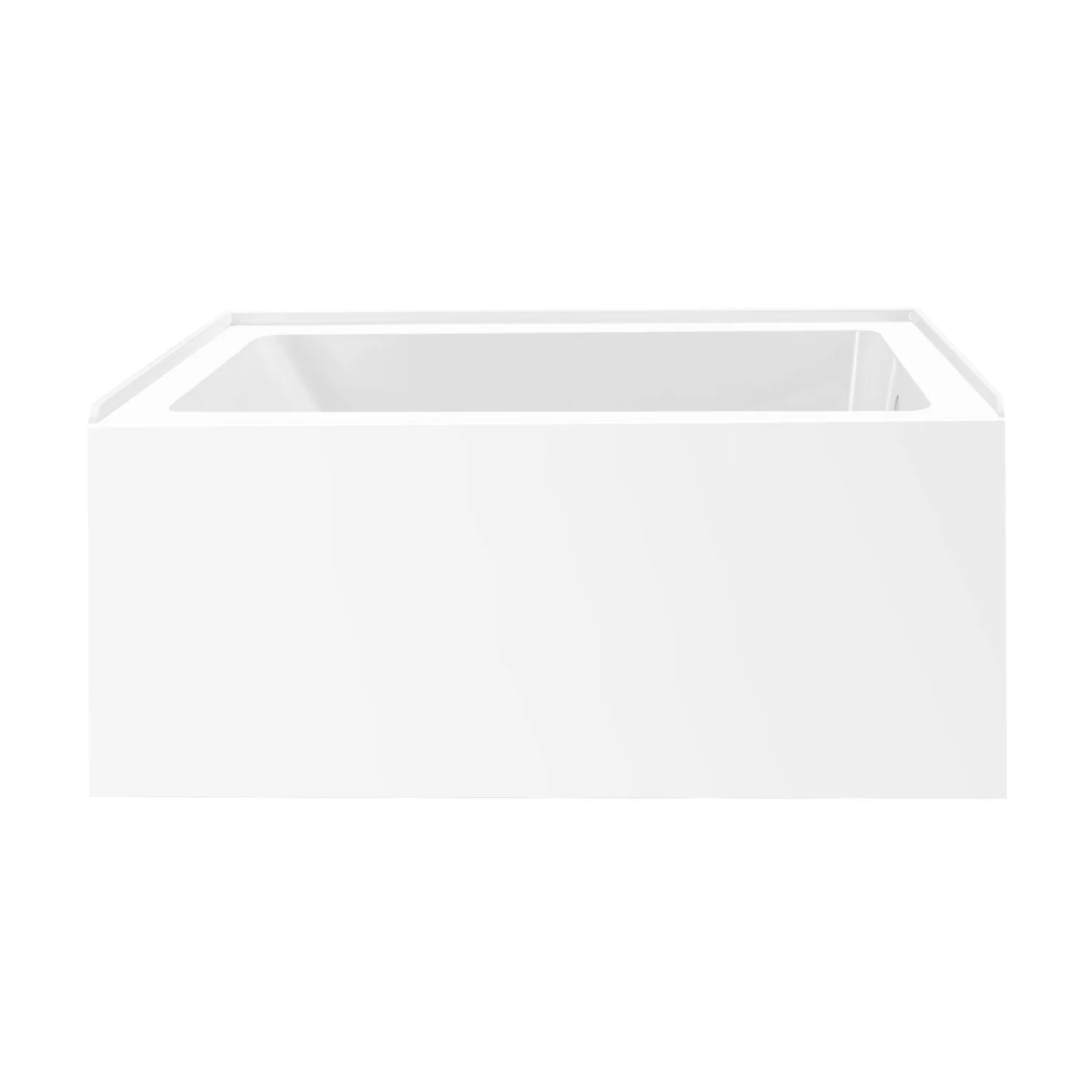 Kingston Tulare VTAP4836R22 - Aqua Eden 48-Inch Acrylic Rectangular 3-Wall Alcove Tub, Right Hand Drain, Glossy White - Image 3