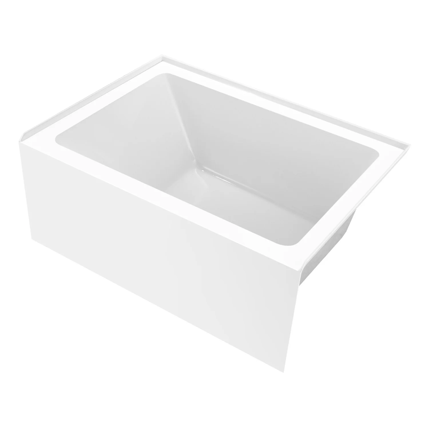 Kingston Tulare VTAP4836R22 - Aqua Eden 48-Inch Acrylic Rectangular 3-Wall Alcove Tub, Right Hand Drain, Glossy White - Image 5
