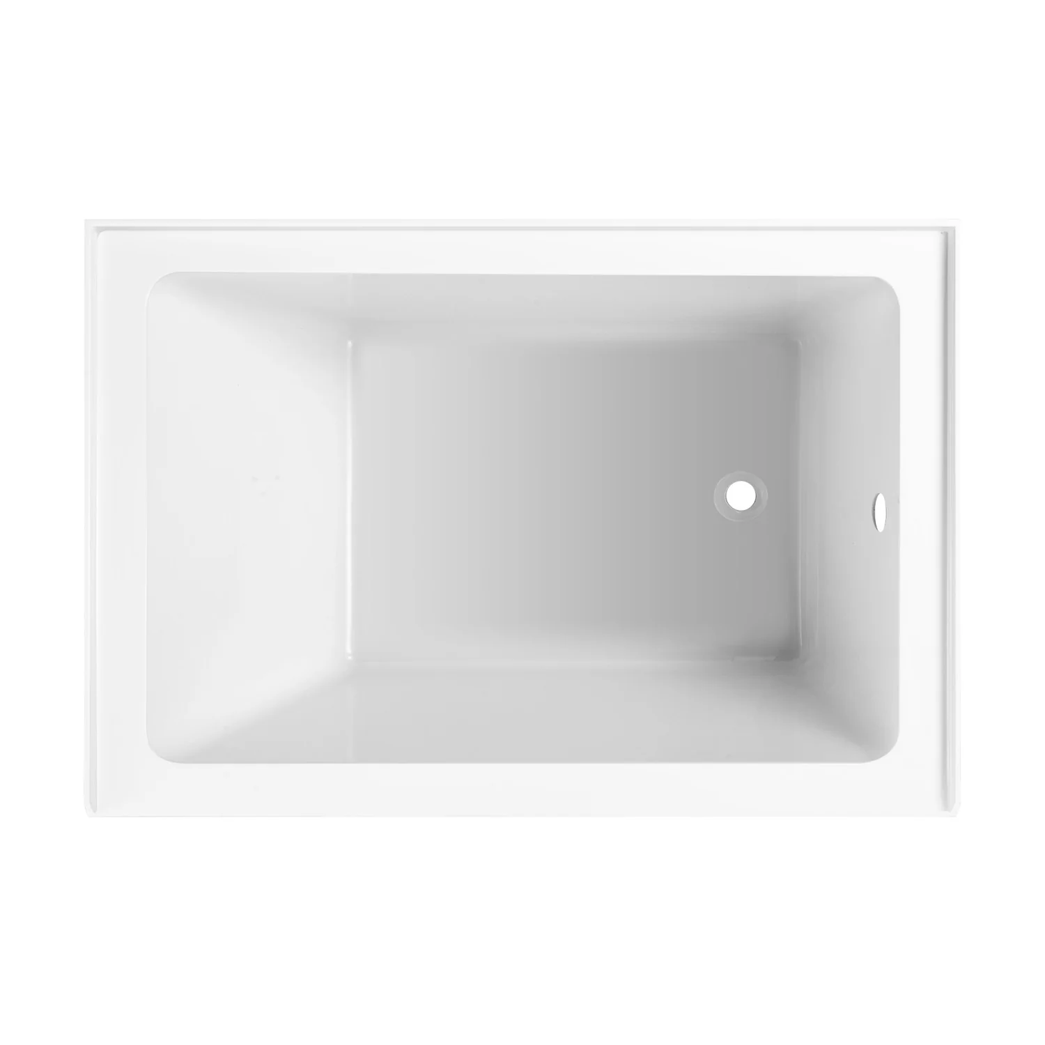 Kingston Tulare VTAP4836R22 - Aqua Eden 48-Inch Acrylic Rectangular 3-Wall Alcove Tub, Right Hand Drain, Glossy White - Image 6
