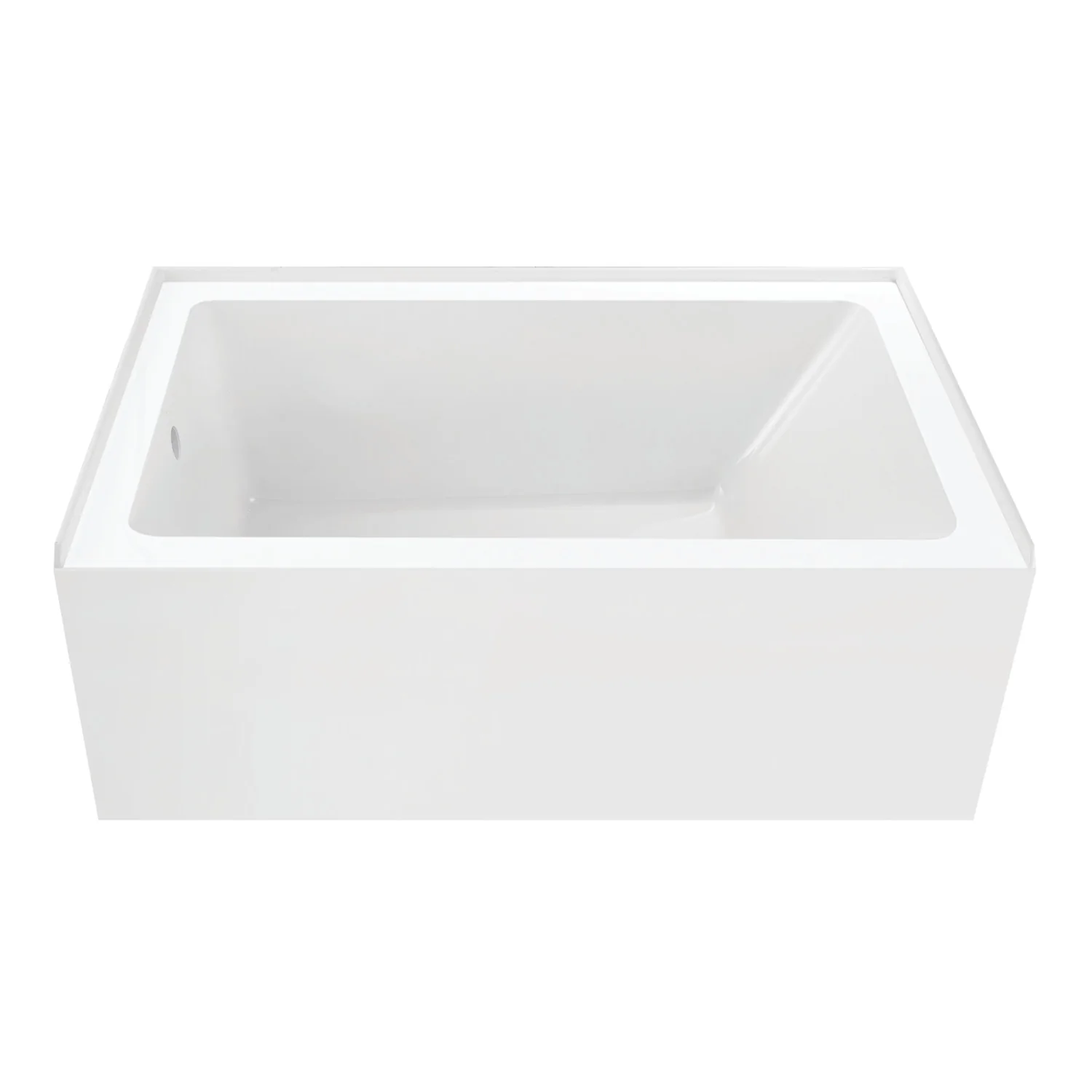 Kingston Tulare VTAP5436L22 - Aqua Eden 54-Inch Acrylic Rectangular 3-Wall Alcove Tub, Left Hand Drain, Glossy White