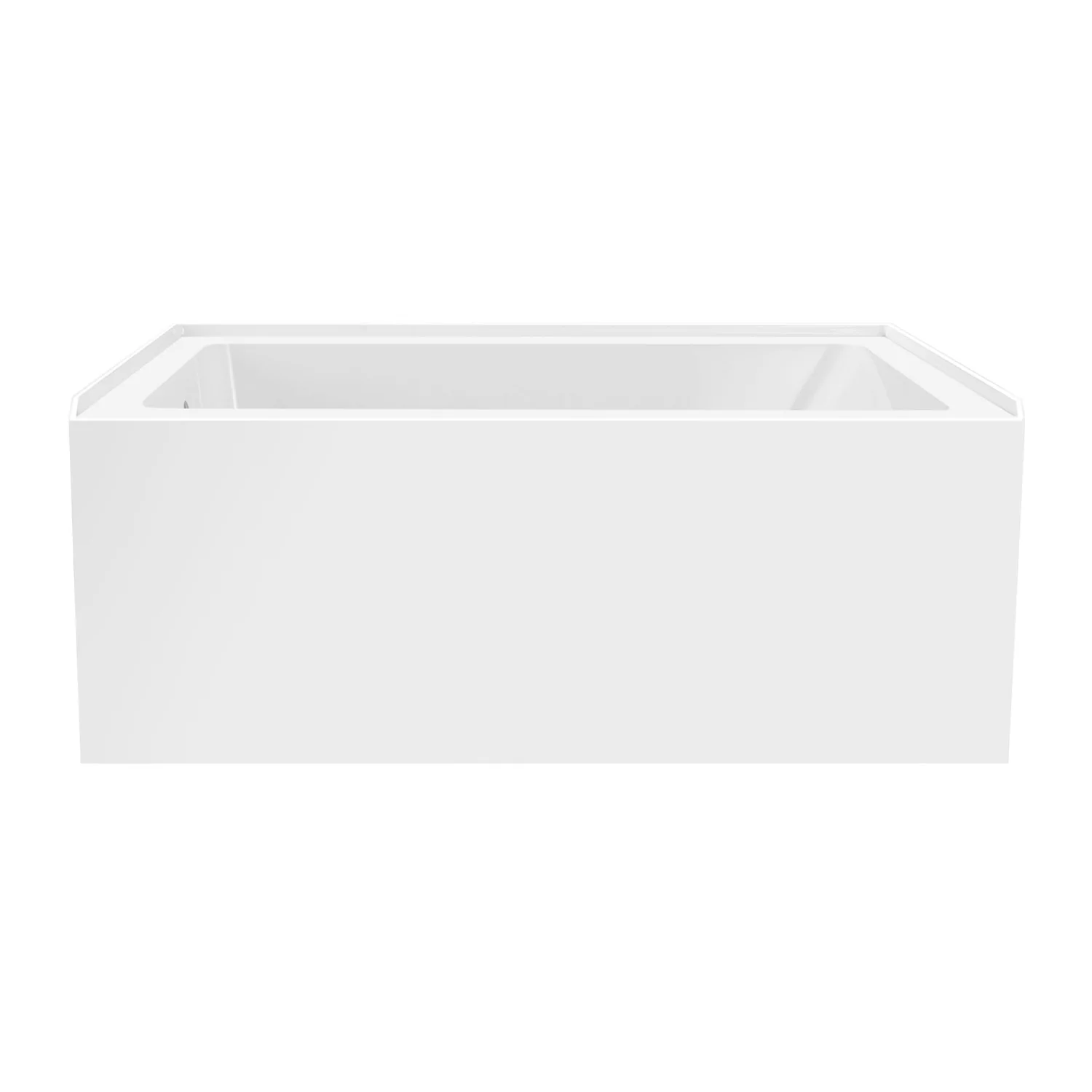 Kingston Tulare VTAP5436L22 - Aqua Eden 54-Inch Acrylic Rectangular 3-Wall Alcove Tub, Left Hand Drain, Glossy White - Image 3