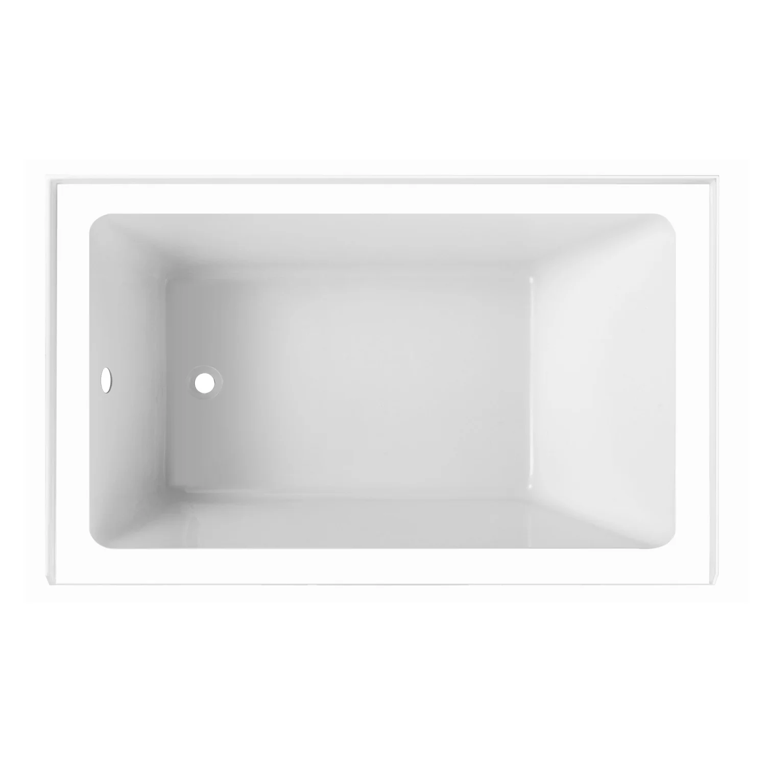 Kingston Tulare VTAP5436L22 - Aqua Eden 54-Inch Acrylic Rectangular 3-Wall Alcove Tub, Left Hand Drain, Glossy White - Image 5