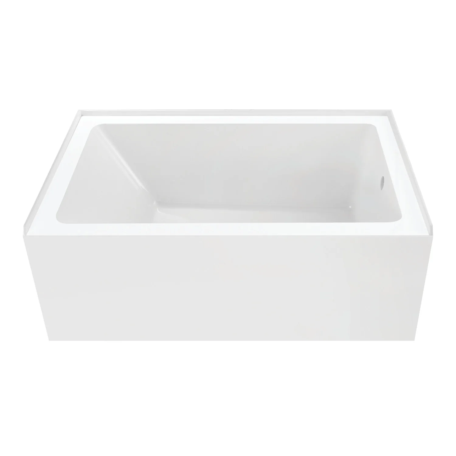 Kingston Tulare VTAP5436R22 - Aqua Eden 54-Inch Acrylic Rectangular 3-Wall Alcove Tub, Right Hand Drain, Glossy White