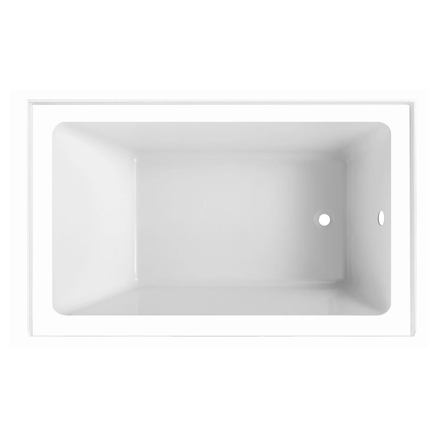 Kingston Tulare VTAP5436R22 - Aqua Eden 54-Inch Acrylic Rectangular 3-Wall Alcove Tub, Right Hand Drain, Glossy White - Image 5