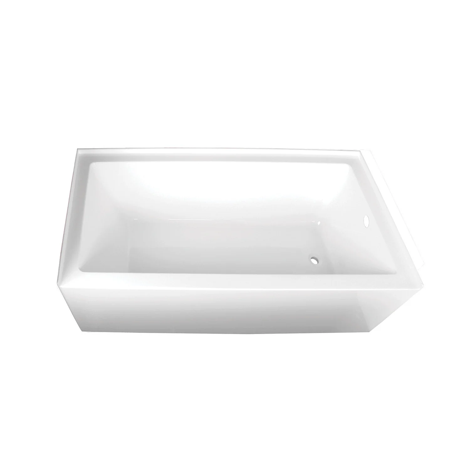 Kingston Tulare VTAP603622R - Aqua Eden 60-Inch Acrylic Rectangular 3-Wall Alcove Tub, Right Hand Drain, Glossy White - Image 6