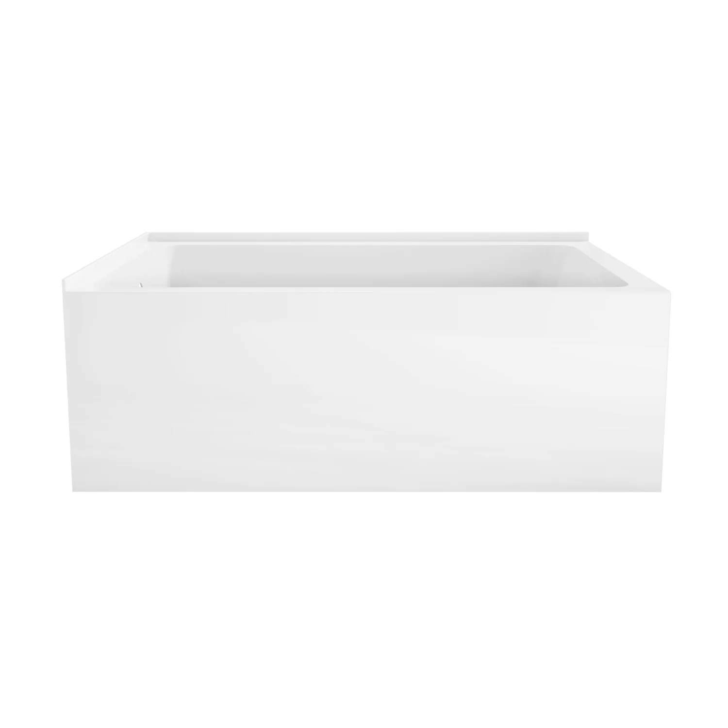 Kingston Tulare VTAP6036L22TS - Aqua Eden 60-Inch Acrylic Rectangular 2-Wall Corner Alcove Tub, Left Hand Drain, Glossy White - Image 4