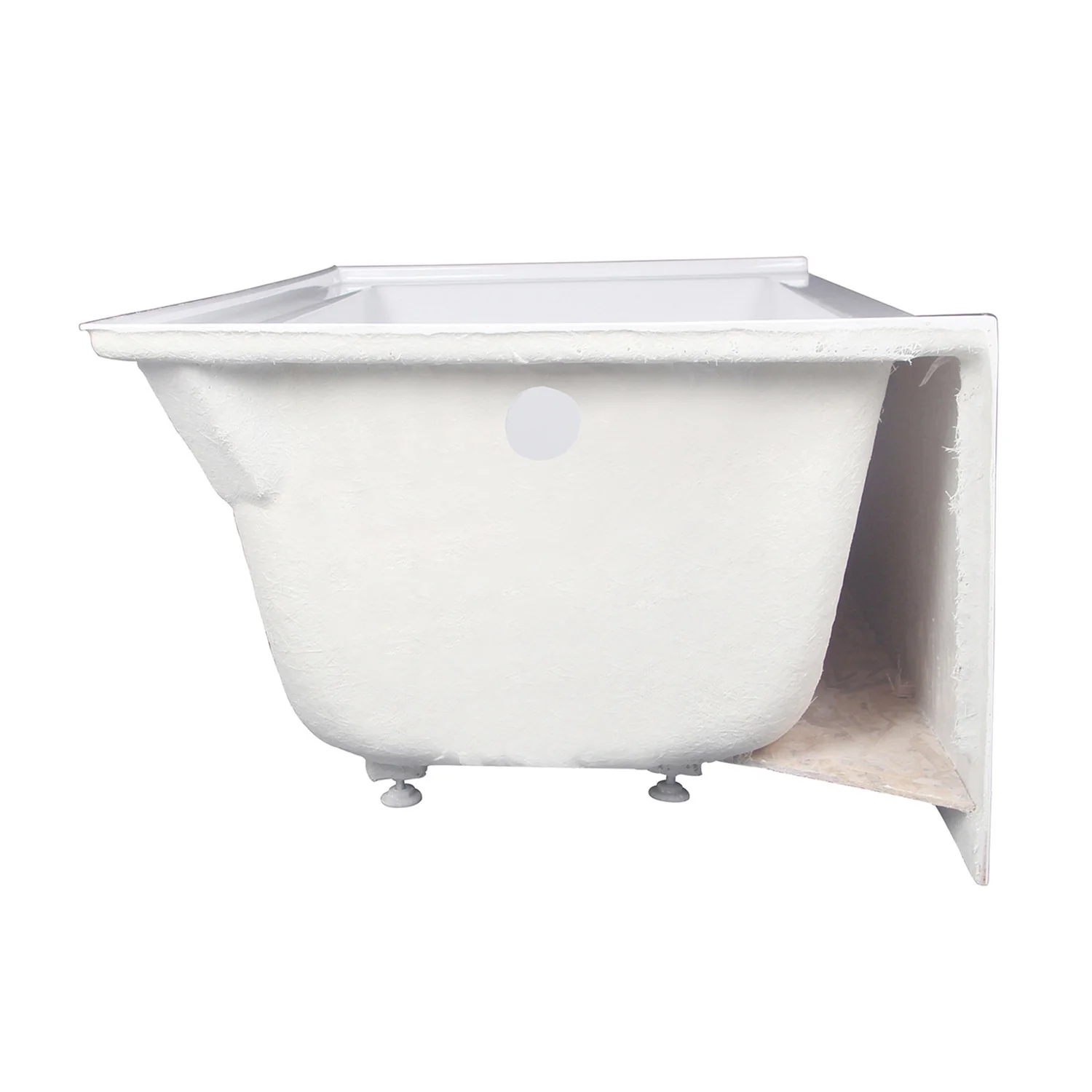 Kingston Tulare VTAP663222L - Aqua Eden 66-Inch Acrylic Rectangular 3-Wall Alcove Tub, Left Hand Drain, Glossy White - Image 6