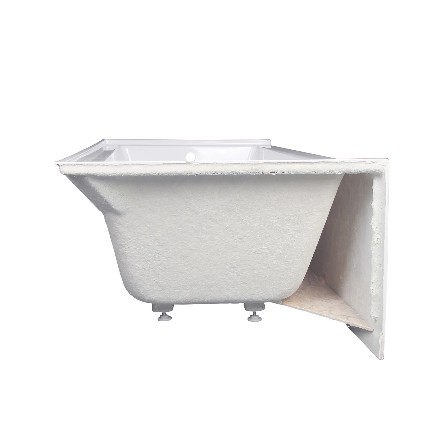 Kingston Tulare VTAP663222R - Aqua Eden 66-Inch Acrylic Rectangular 3-Wall Alcove Tub, Right Hand Drain, Glossy White - Image 6