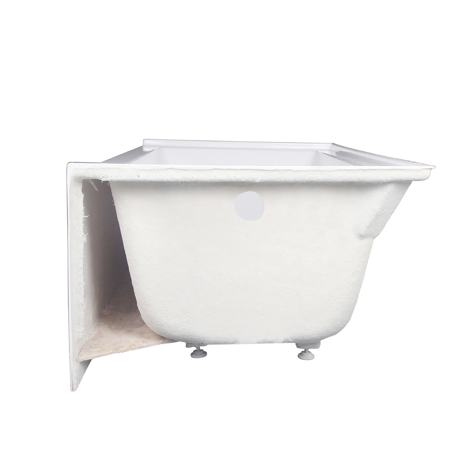Kingston Tulare VTAP663222R - Aqua Eden 66-Inch Acrylic Rectangular 3-Wall Alcove Tub, Right Hand Drain, Glossy White - Image 7