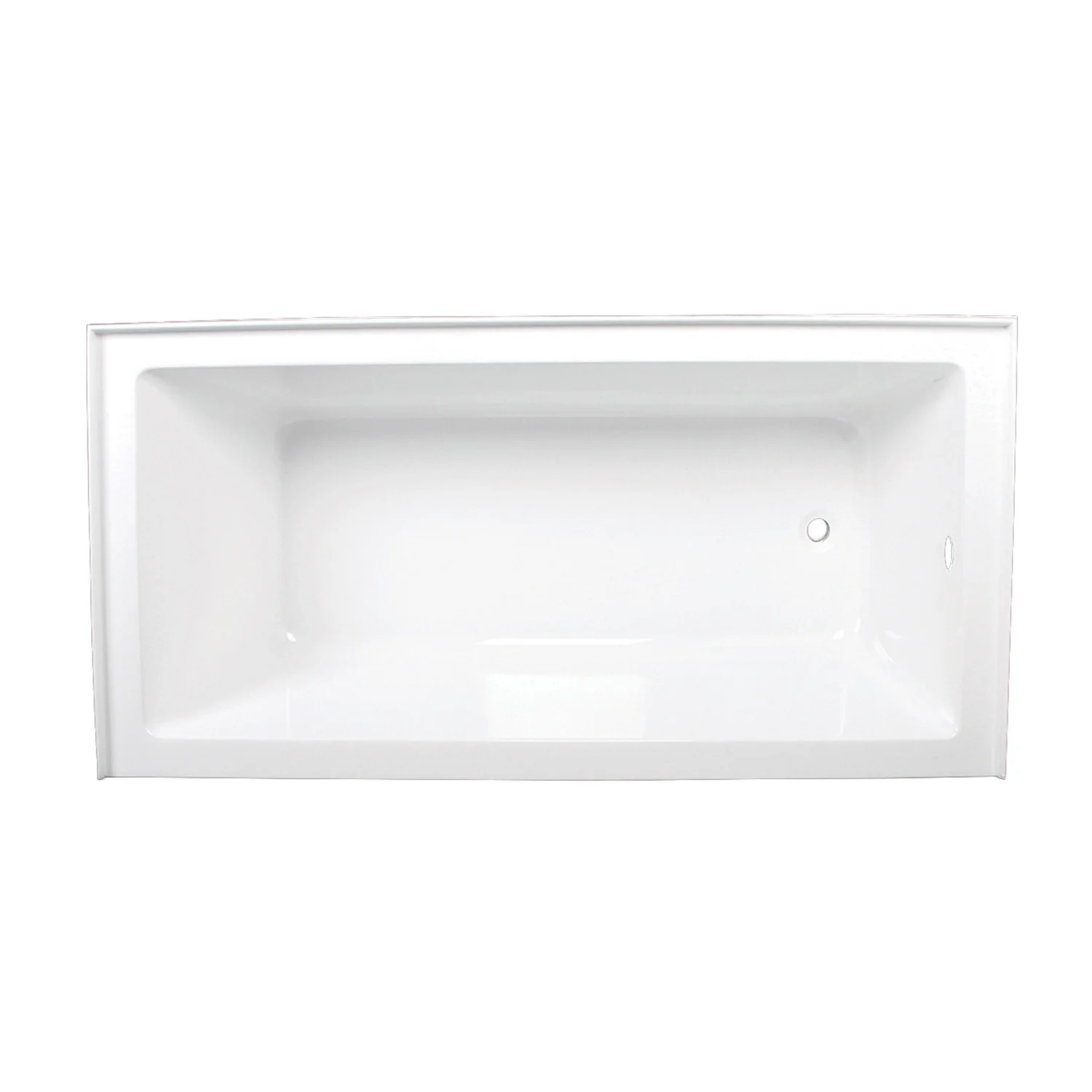 Kingston Tulare VTAP663222R - Aqua Eden 66-Inch Acrylic Rectangular 3-Wall Alcove Tub, Right Hand Drain, Glossy White - Image 8
