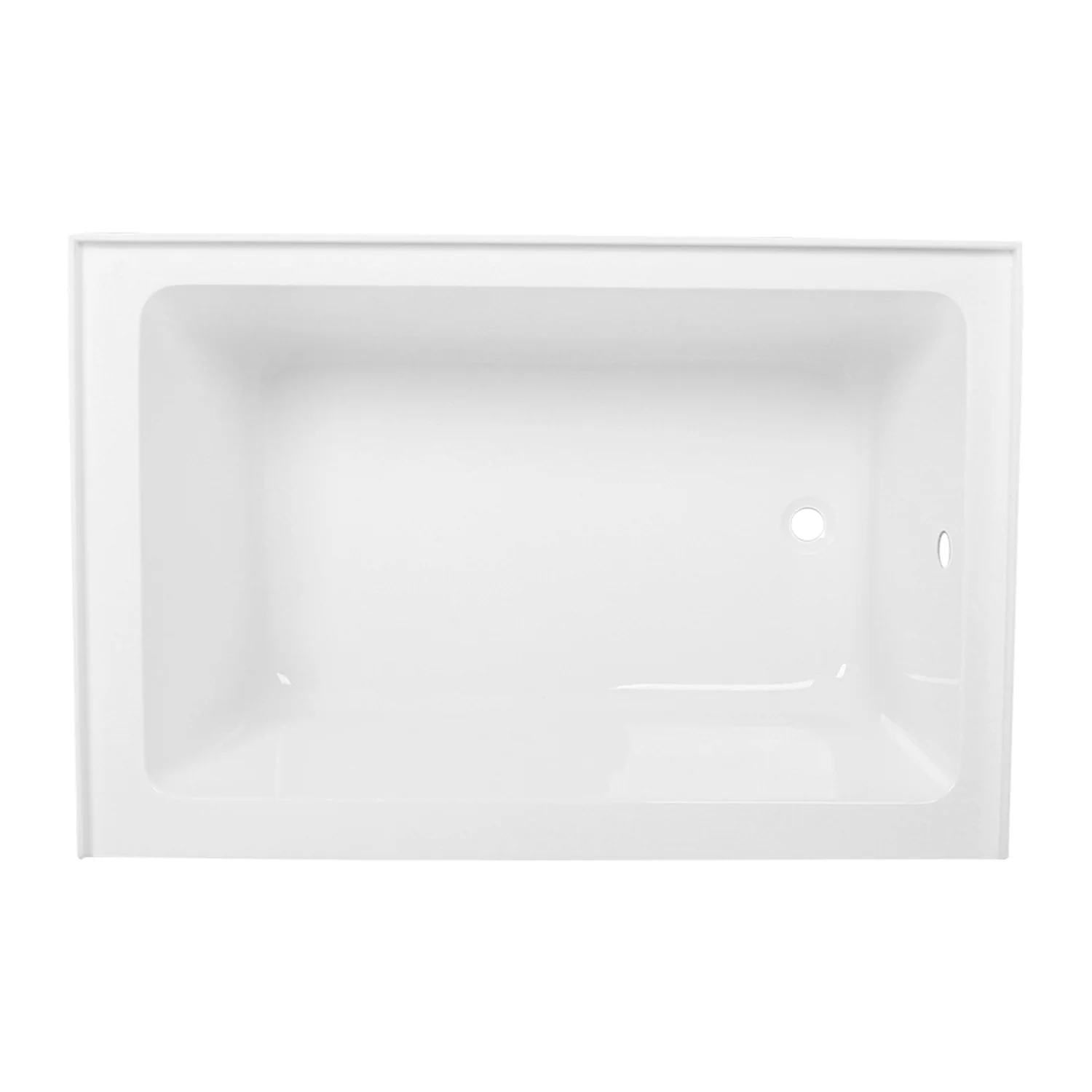 Kingston Tulare VTDE483222R - Aqua Eden 48-Inch Acrylic Rectangular 3-Wall Alcove Tub, Right Hand Drain Hole, Glossy White - Image 7