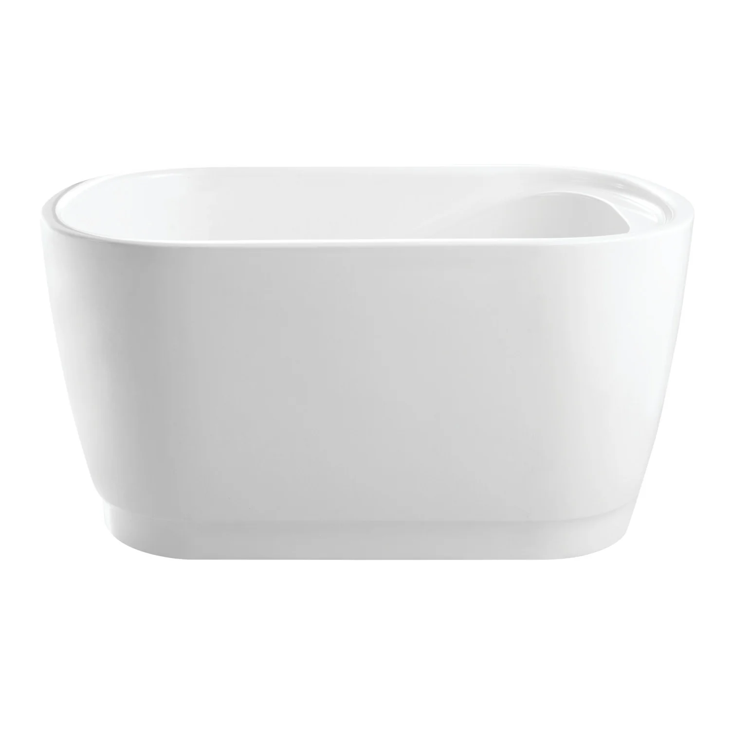 Kingston Sona VTOV593425S - Aqua Eden 59-Inch Acrylic Oval Rectangular Double Ended Freestanding Tub with Drain, Glossy White
