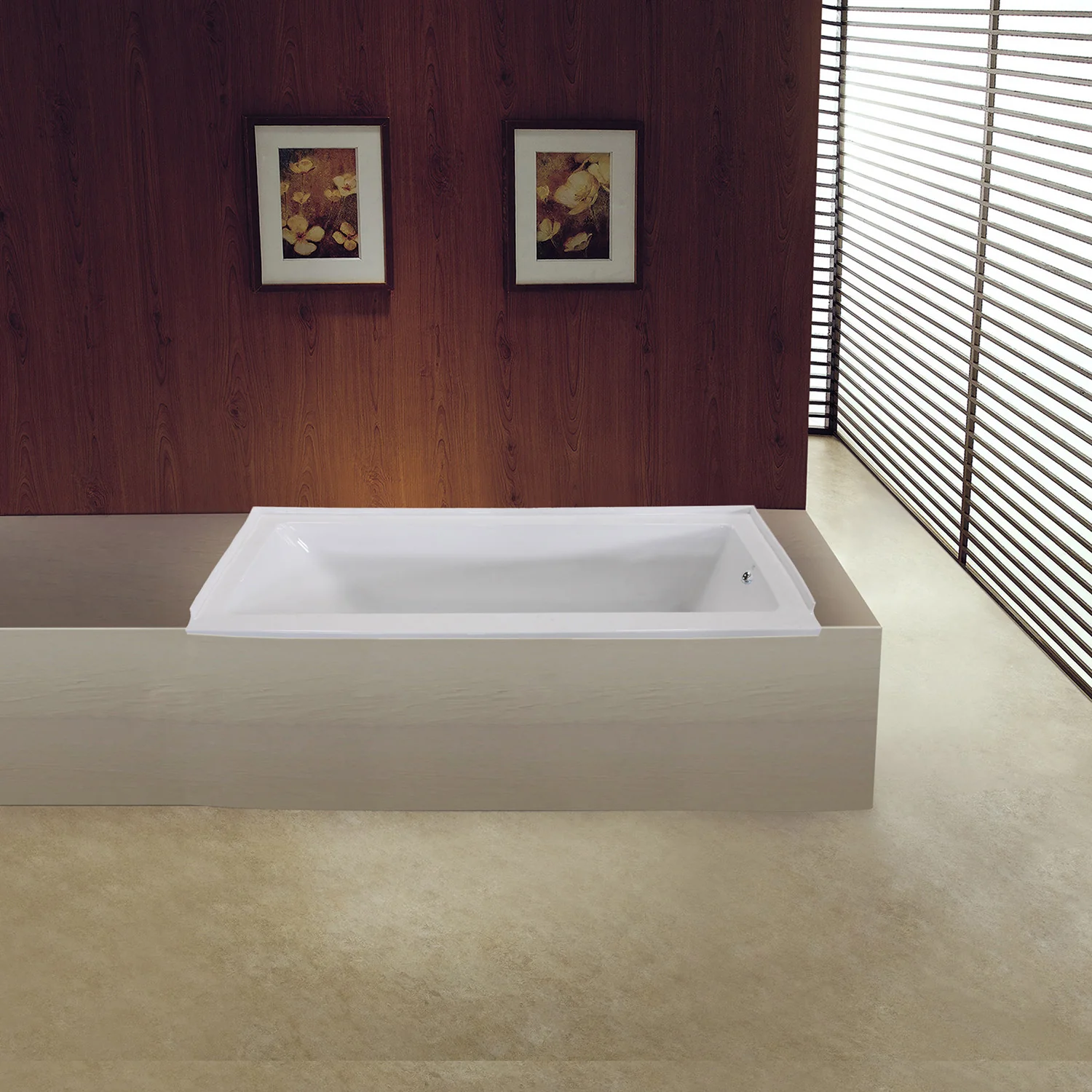 Kingston Tulare VTPN603020R - Aqua Eden 60-Inch Acrylic Rectangular Drop-In Tub, Right Hand Drain, Glossy White - Image 2